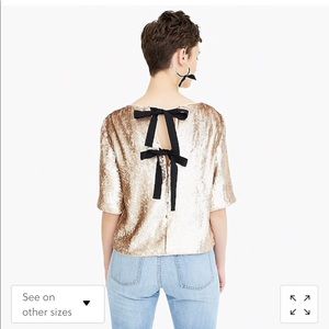 NWT J Crew rose gold shirt